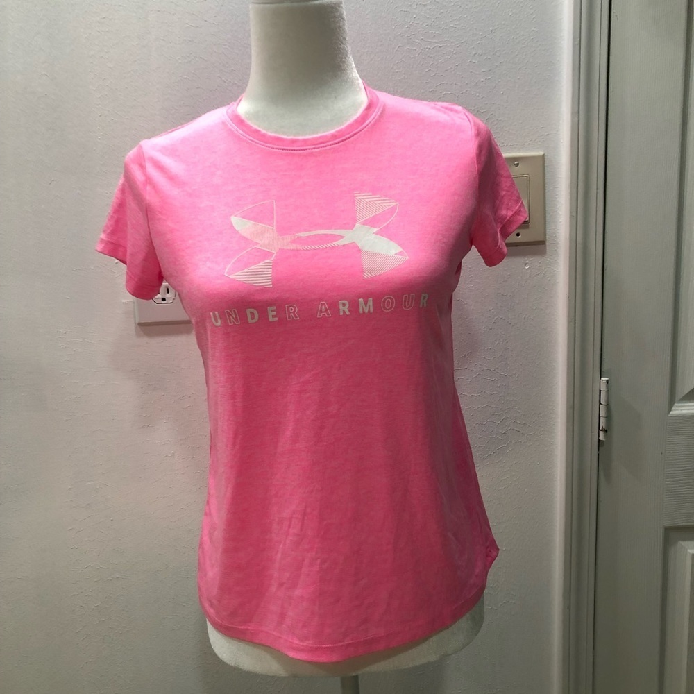 UnderArmour pink athletic t shirt